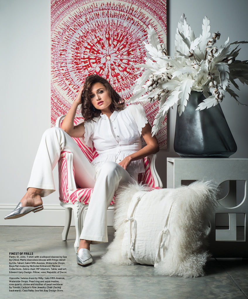 Pillow & Glass Vase Feature