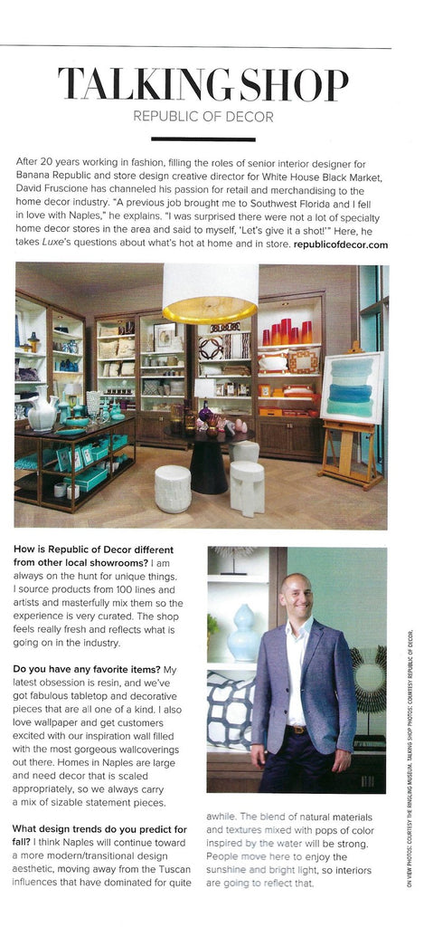 Luxe Talking Shop Feature