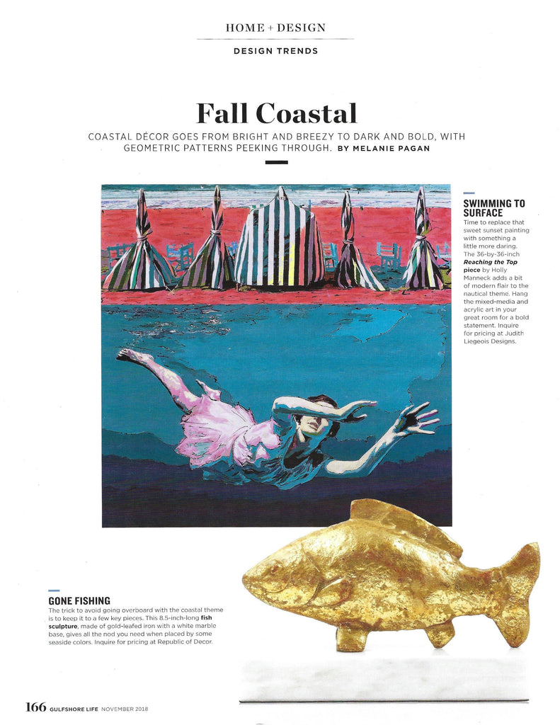 Gold Fish Sculpture Feature