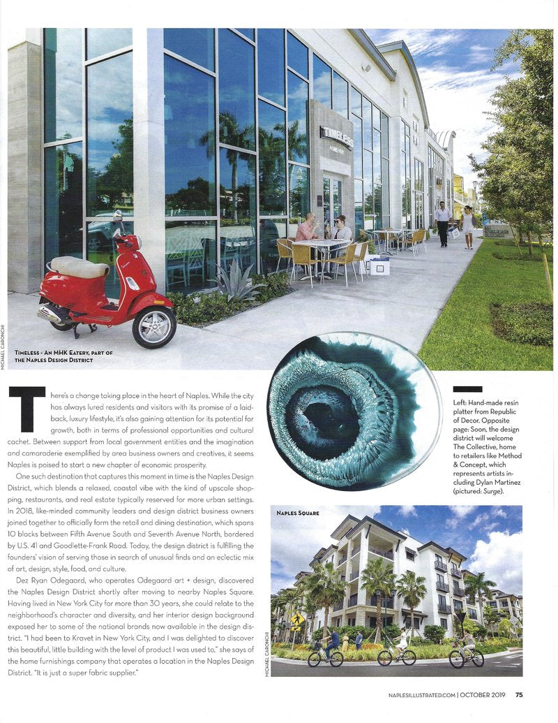 Republic of Decor in Naples, Florida, owned by award-winning designer David Fruscione, is featured by the Design District