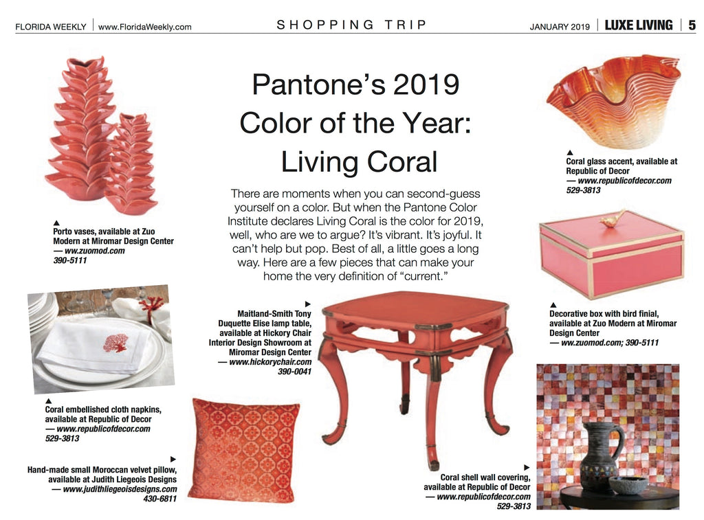 Luxe Living Coral Products Feature