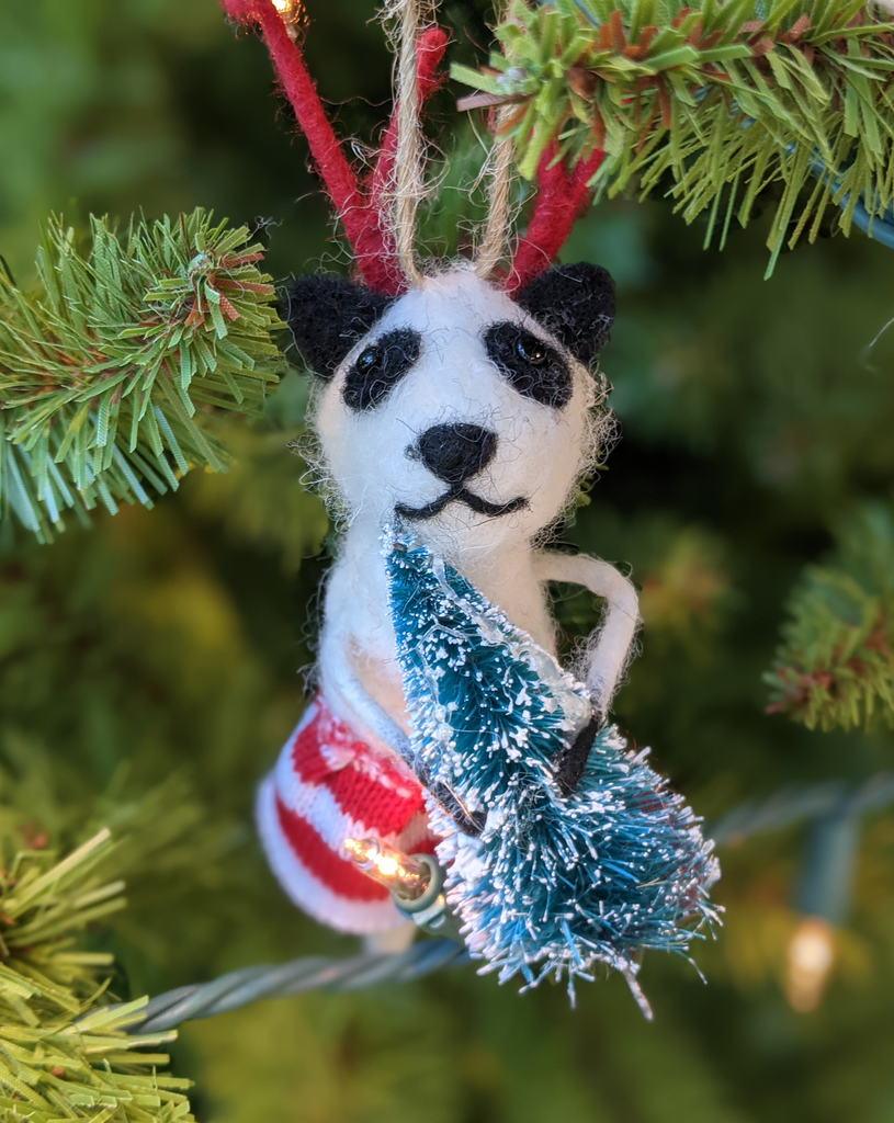 Panda with Tree Ornament
