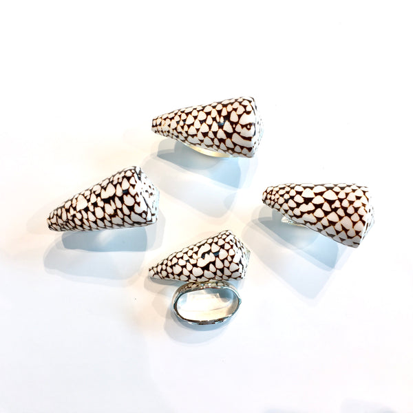 Spotted Shell Napkin Ring s/4