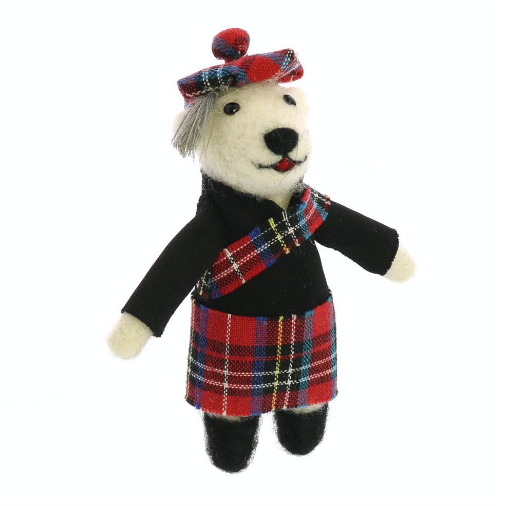 Scottish Bear Ornament