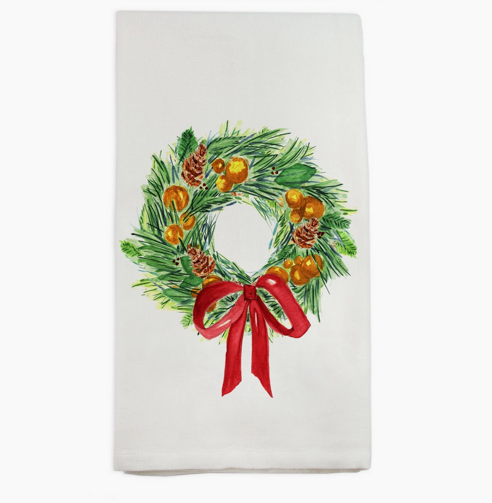 Holiday Wreath Towel