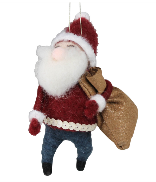 Santa with Sack Ornament