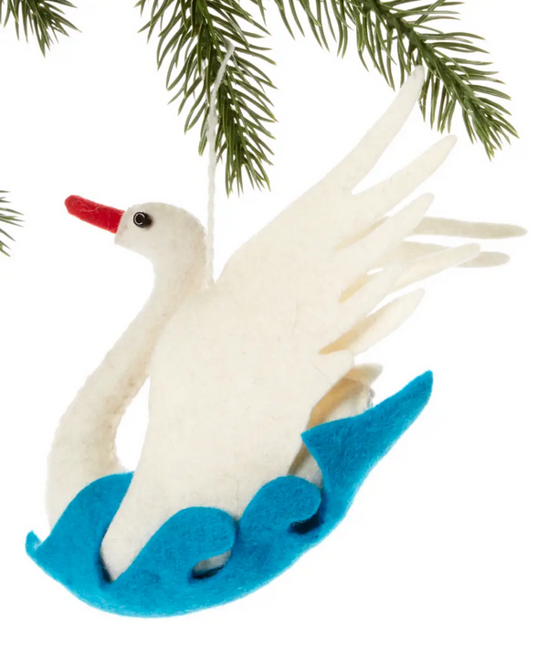 Felt Swan Ornament