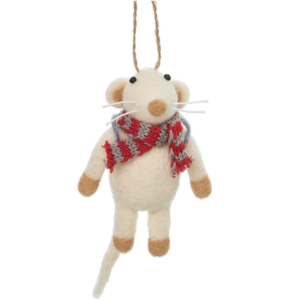 Bundled Up Mouse Ornament