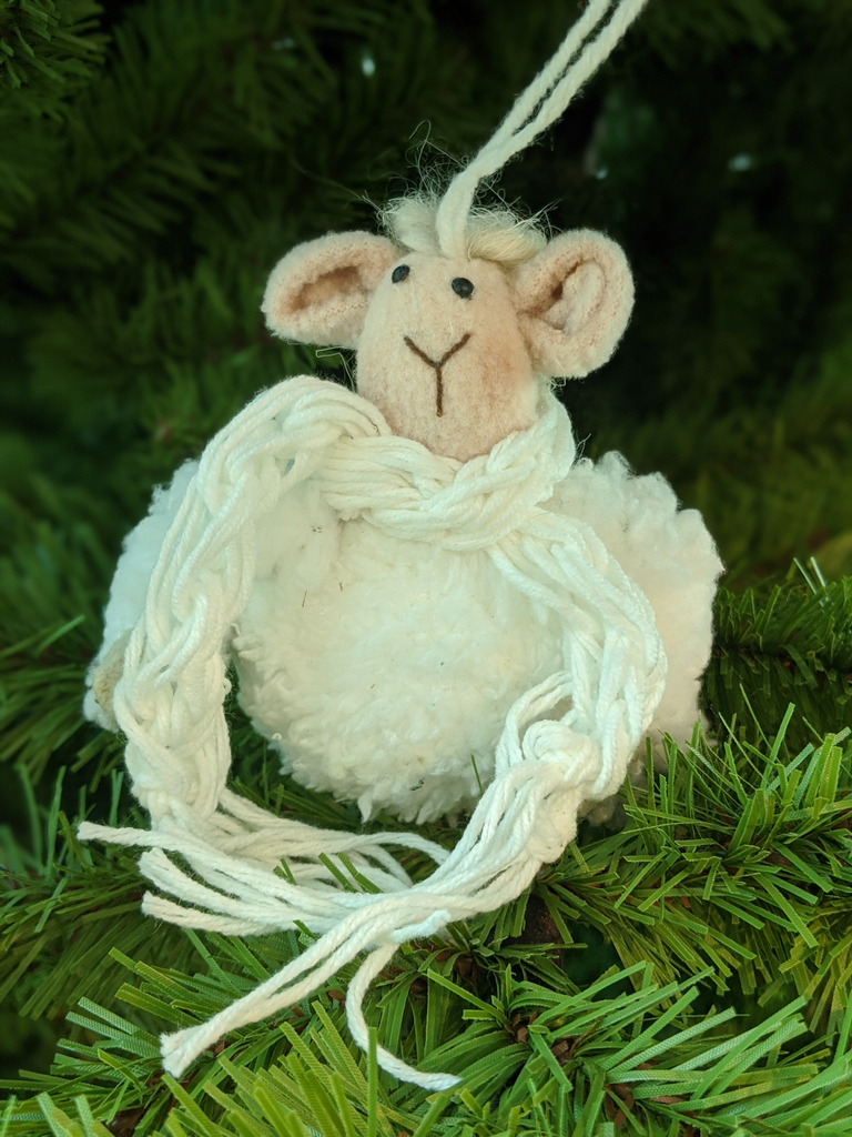 Yarn Ball Sheep Ornament